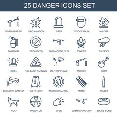 Fototapeta premium 25 danger icons