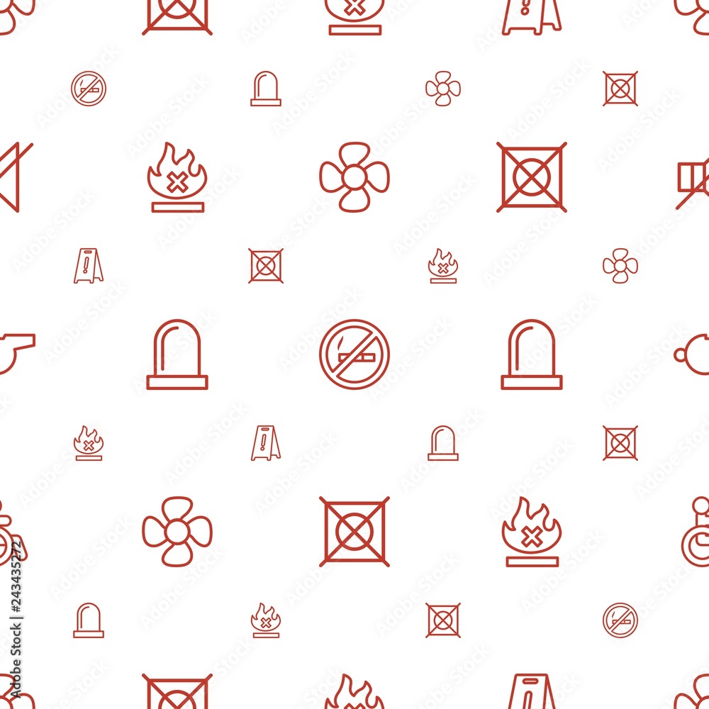 Poster warning icons pattern seamless white background