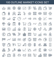 100 market icons