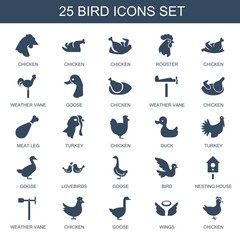 25 bird icons