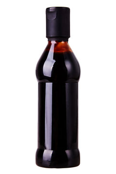 Italian balsamic vinegar bottle isolated on white backgroung