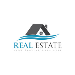 Real estate logo and icon vector design template