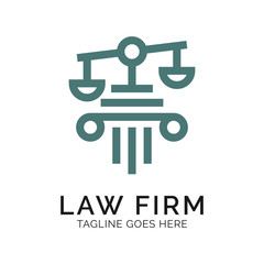 Law Firm Logo Design Inspiration, Vector illustration