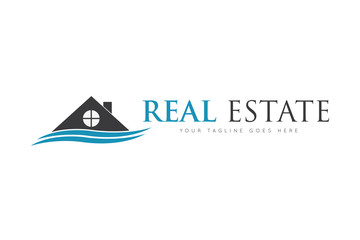 Real estate logo and icon vector design template