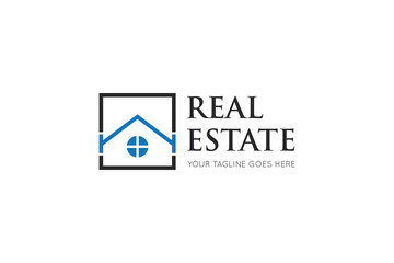 Real estate logo and icon vector design template