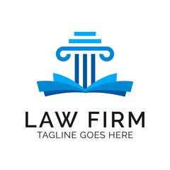 Naklejka premium Law Firm Logo Design Inspiration, Vector illustration