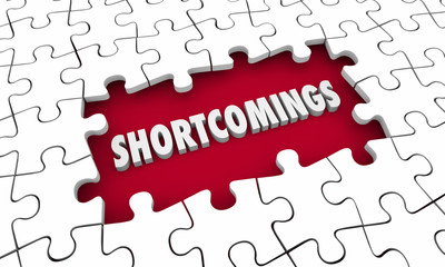Shortcomings Deficiencies Puzzle Pieces Hole 3d Illustration