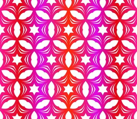 Red vector layout with floral seamless pattern. Pattern for wrapping gifts.