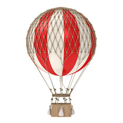 Fototapeta premium Vintage Hot Air Balloon Isolated