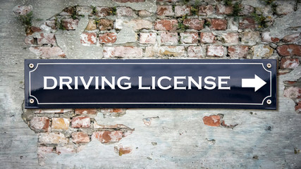 Sign 390 - DRIVING LICENCE
