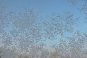 Glass covered with ice - background © E-lona