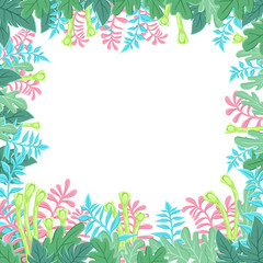 Fototapeta na wymiar Natural banner with stylized green leaves. Vector