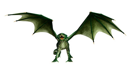 Fototapeta premium 3D Rendering Fairy Tale Dragon on White