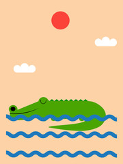 Crocodile in water