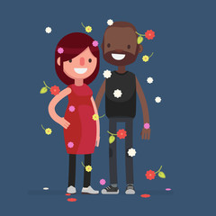 Cute characters vector illustration