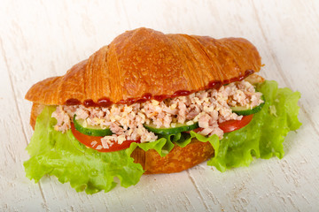 Croissant with meat