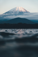 富士山と精進湖 mountain mt.fuji フジ 日本 japan