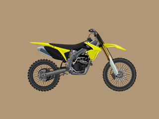 Sport moto offroad technical model. Vector icon