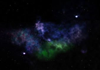 Obraz na płótnie Canvas Small part of an infinite star field. 3D rendering