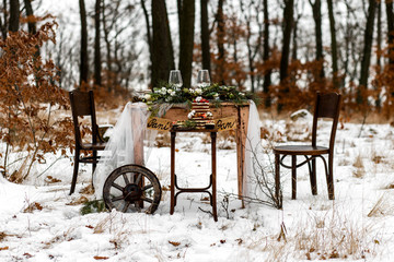 bench in winter park