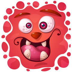 Funny, cute crazy pumpkin character. Halloween illustration. For printing on T-shirts.