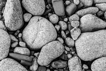 Stones lying on the beach