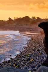 Sunset at Pointe au Diable in Saint Pierre Reunion Island