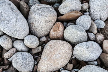 Stones lying on the beach