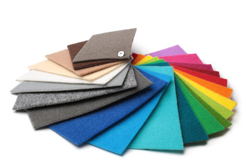 Samples of collection carpet