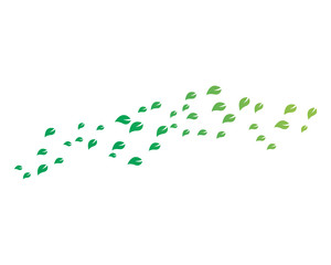 set of abstract leaf background template vector