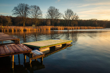 Pond in Zalesie Gorne near Piaseczno, Masovia, Poland - 243453812