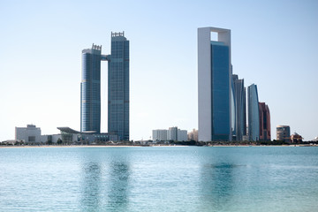 Fototapeta na wymiar Abu Dhabi skyline, UAE