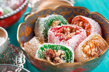 Turkish delight close up