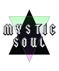 Mystic soul text with foil and triangle shapes. - 243455653