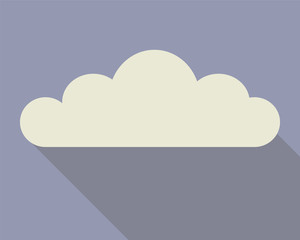 cloud. flat with shadows. vector