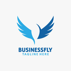 Fototapeta premium Business wing logo design