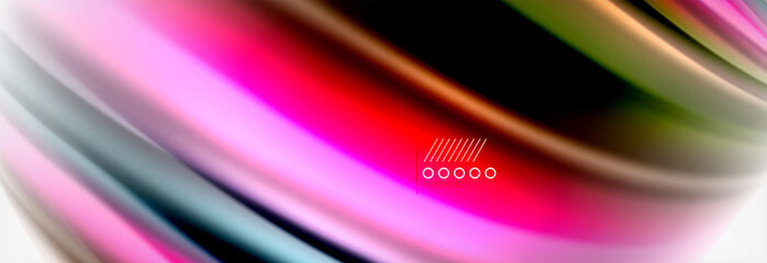 Fluid liquid colors abstract background, colorful geometric background - fluid shapes composition