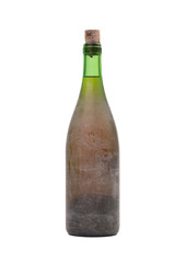 Old bottle of wine, covered in dust