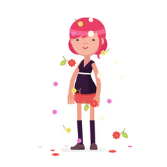 Cute people celebrating - Vector illustration