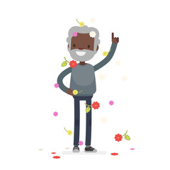 Cute people celebrating - Vector illustration