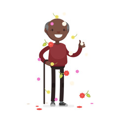 Cute people celebrating - Vector illustration
