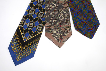 Selection of different colored ties