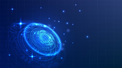 HUD Sci-Fi Futuristic  Dashboard Display. Vitrual Reality Technology Screen vector stock illustration