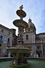 Obraz premium fontana di piazza pretoria Palermo detta piazza della vergogna