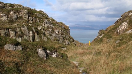 Fototapeta na wymiar Hill walks over the Sheeps head peninsula West Cork Ireland