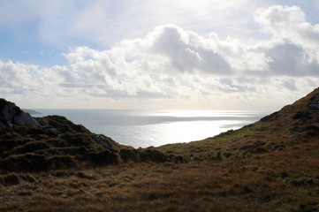 Fototapeta na wymiar Cliffs overlooking the Atlantic ocean west Cork Ireland
