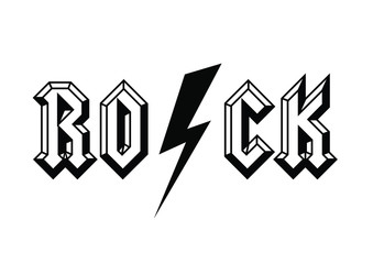 Rock print with flashlight in vector.