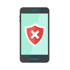 Smartphone security vector illustration
