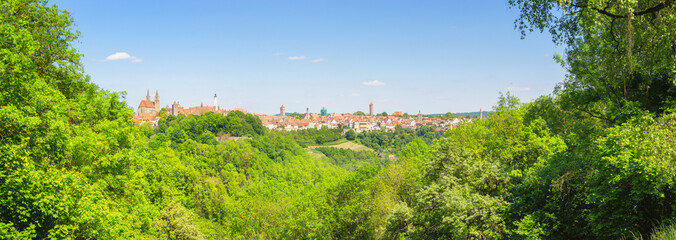 Fototapeta na wymiar Panoramic View of Rothenburg ob der Tauber, Germany