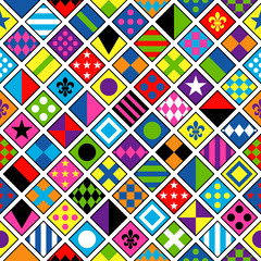 Print jockey uniform. Traditional design.Clothes, uniforms, jacket. Horse riding. Horse racing. Icons set. Vector illustration. Seamless pattern. Background.